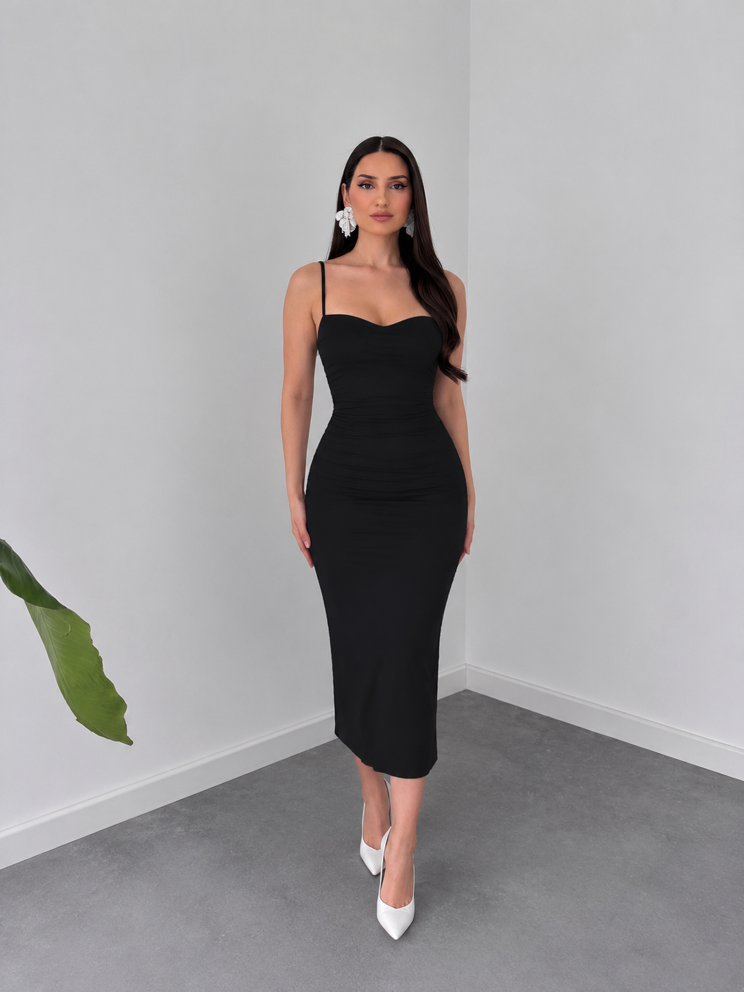 Classic Black Elegance Bodycon Dress By Belleci