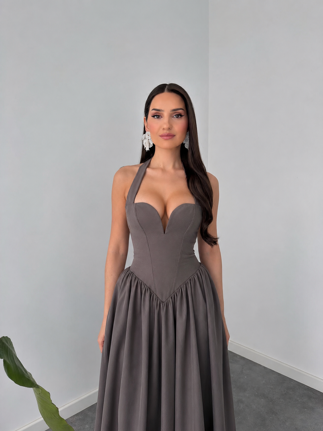 Vintage Muse Halter-Neck Corset Dress By Belleci