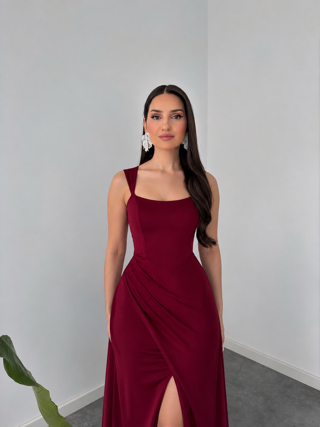 Bold Burgundy Party Gown By Belleci D-10