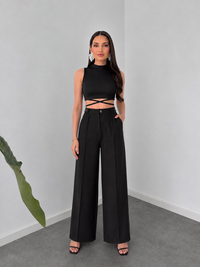 Noir Cut-Out Co-Ord Set By Belleci image 3