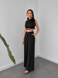 Noir Cut-Out Co-Ord Set By Belleci image 4