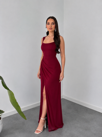 Bold Burgundy Party Gown By Belleci image 2