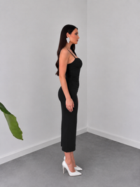 Classic Black Elegance Bodycon Dress By Belleci image 6