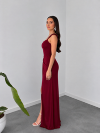 Bold Burgundy Party Gown By Belleci image 6
