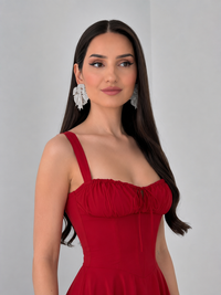 Eterna Red Sculpted Dress by Belleci image 6