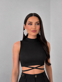Noir Cut-Out Co-Ord Set By Belleci image 5