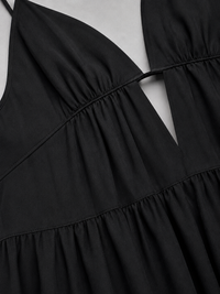 Midnight Breeze Flowing Black Maxi Dress by Belleci image 6