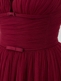 Wine Elegance Tulle Midi Dress by Belleci image 5