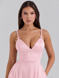 Blush Satin Midi Dress By Belleci image 7