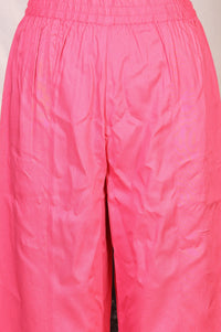 Belleci Pink Ombre Floral Embroidered Kurta Set image 7