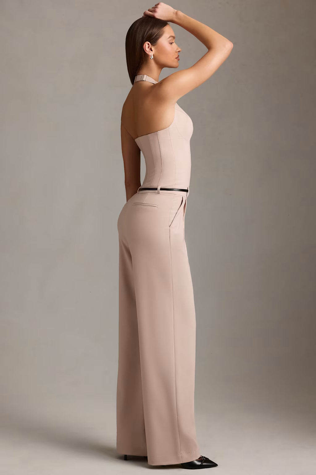Beige Elegant Co-Ord Set with Modern Fit By Belleci