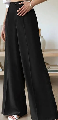 Belleci Black Wrapline High Waist Wide Leg Trouser image 3