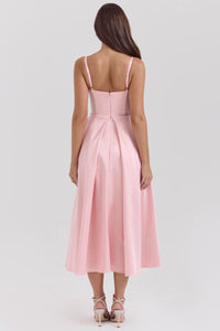 Blush Satin Midi Dress By Belleci image 8