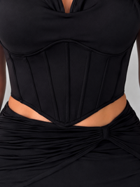 Noir Sculpted Corset Co-Ord By Belleci image 6