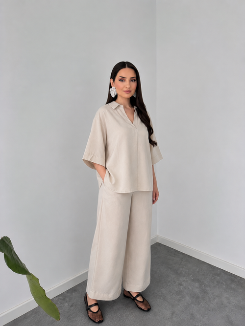 Belleci Premium Linen Co-ord Set – Relaxed Elegance