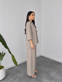 Beige Linen Grace Two-Piece Set By Belleci image 6