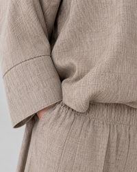 Beige Linen Grace Two-Piece Set By Belleci image 3