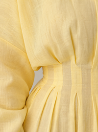 Belleci Soleil Butter Yellow Linen Maxi Dress image 2