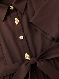 Luna Luxe Sleeveless Belted Maxi Dress – Chocolate Brown image 6