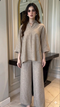 Beige Linen Grace Two-Piece Set By Belleci