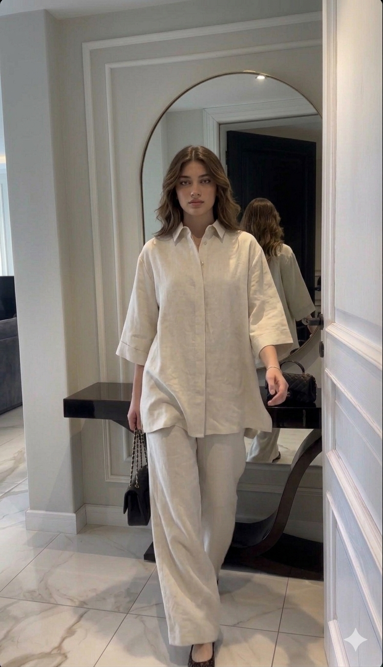 Belleci Premium Linen Co-ord Set – Relaxed Elegance