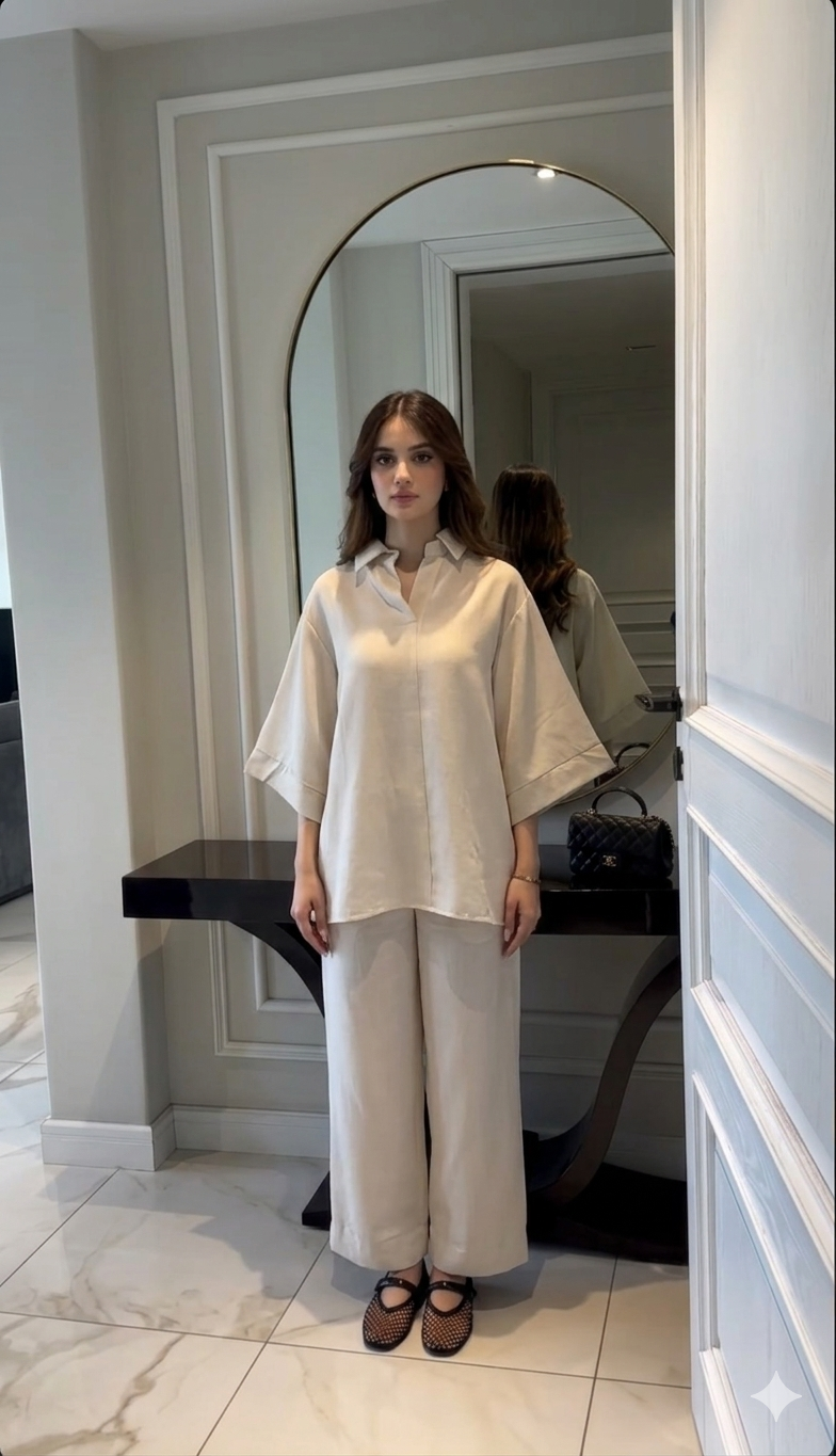 Belleci Premium Linen Co-ord Set – Relaxed Elegance