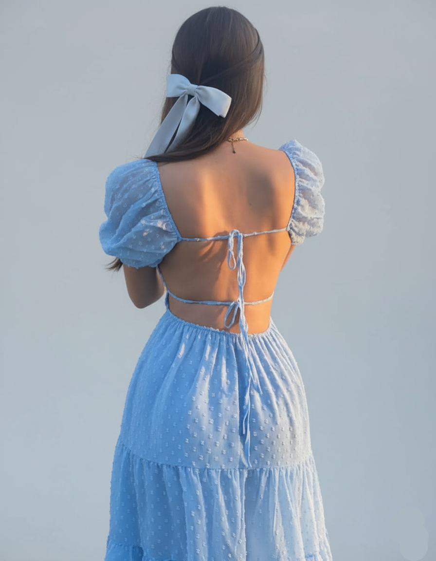 Soft Sky Tiered Midi By Belleci