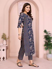 BELLECI MIDNIGHT BLOOM PRINTED KURTA SET image 3