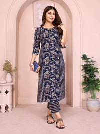 BELLECI MIDNIGHT BLOOM PRINTED KURTA SET image 5